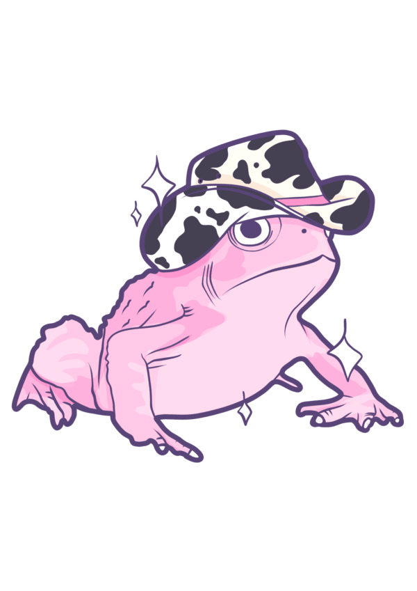 cowboy pink frog - Poster