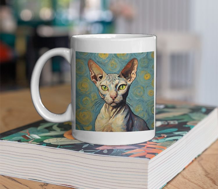 Sphynx Cat - Van Gogh Coffee Mug