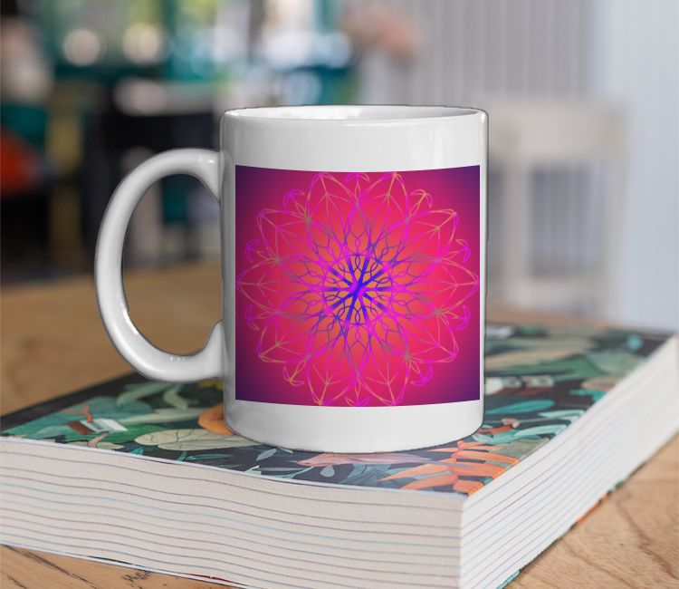 Amazing Color Gradient Mandala Design Coffee Mug