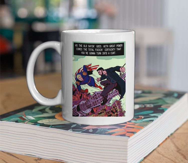 The boys series Homelander vs Butcher x batman Coffee Mug