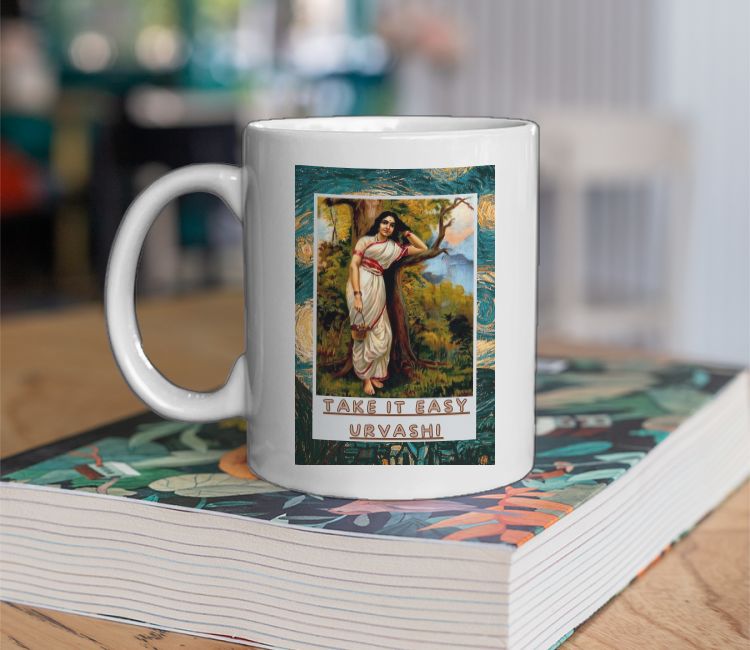 Urvashi Raja Ravi Varma Van Gogh Take it easy Coffee Mug