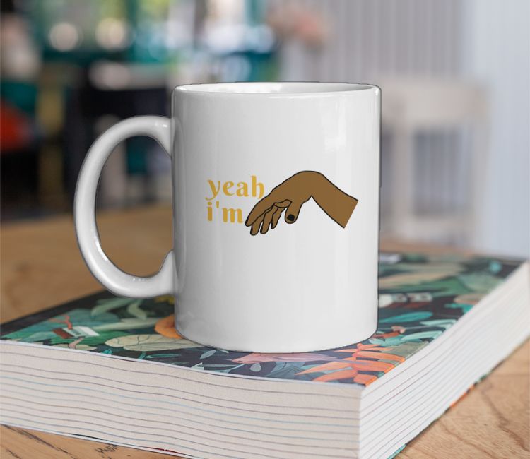 (not so) discreet queer design (gay hand/limp wrist) Coffee Mug