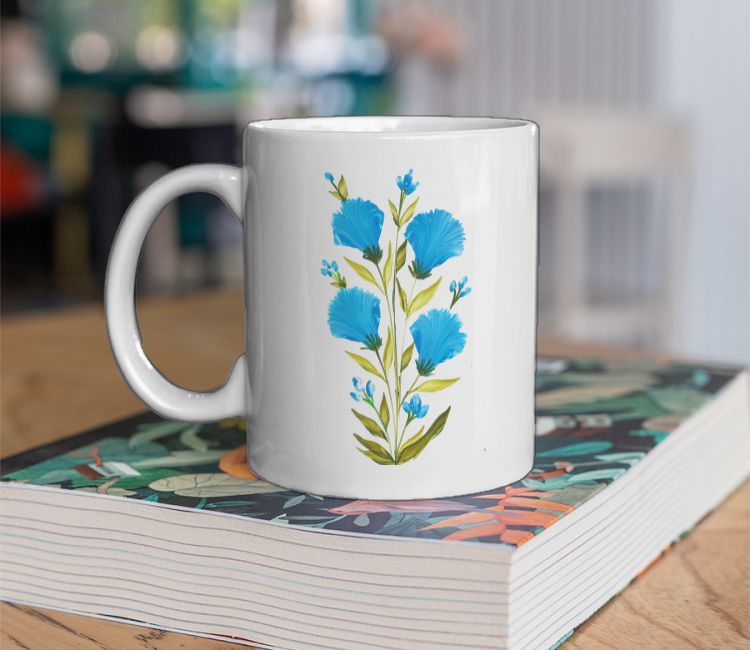 Blue Flowers Coffee Mug