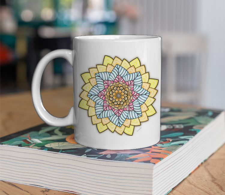 Sunflower mandala  Coffee Mug