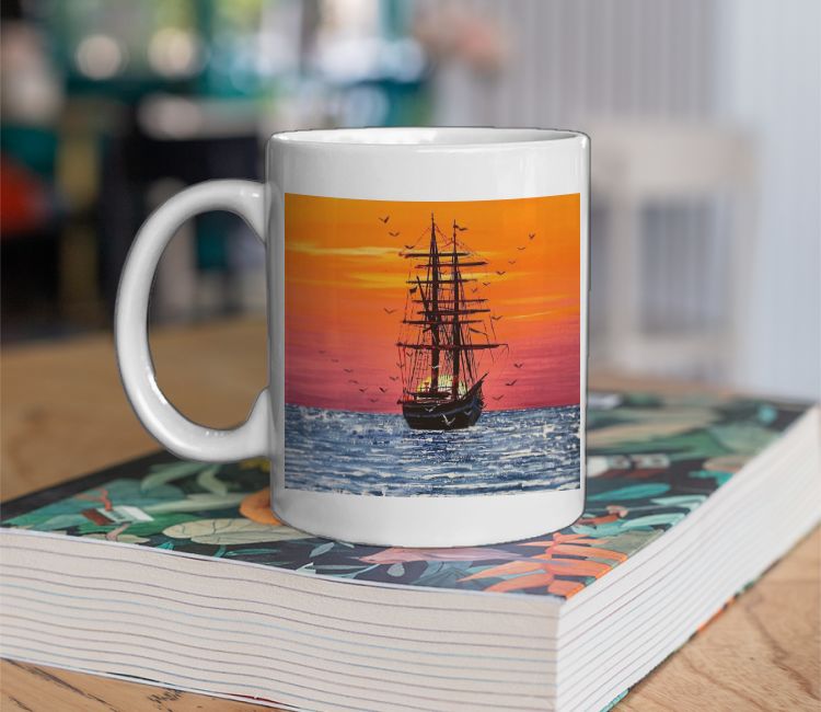 Peaceful Boat Coffee Mug