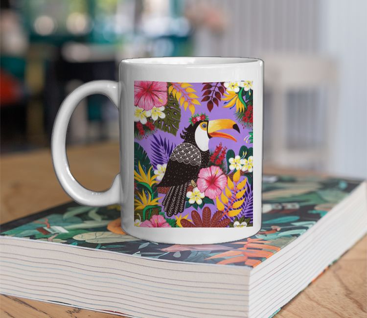 Purple Toucan  Coffee Mug