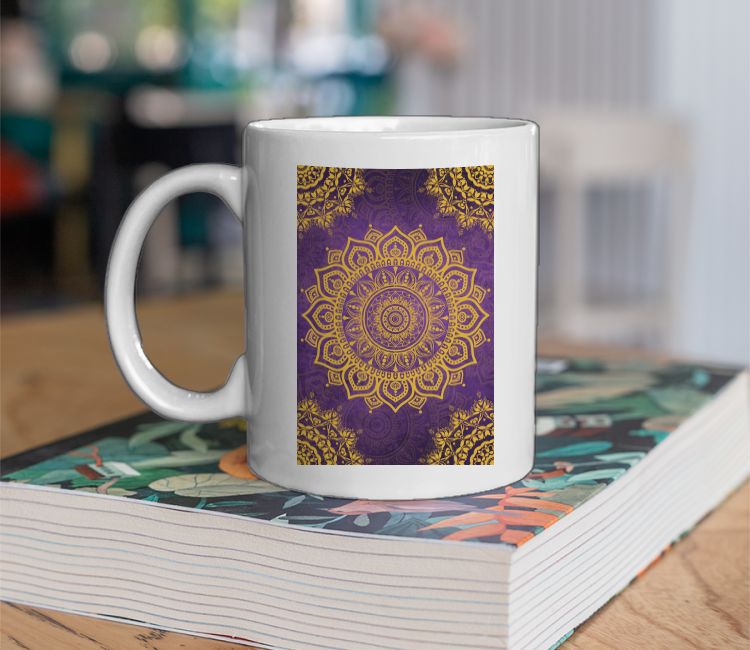 Golden purple mandala Coffee Mug