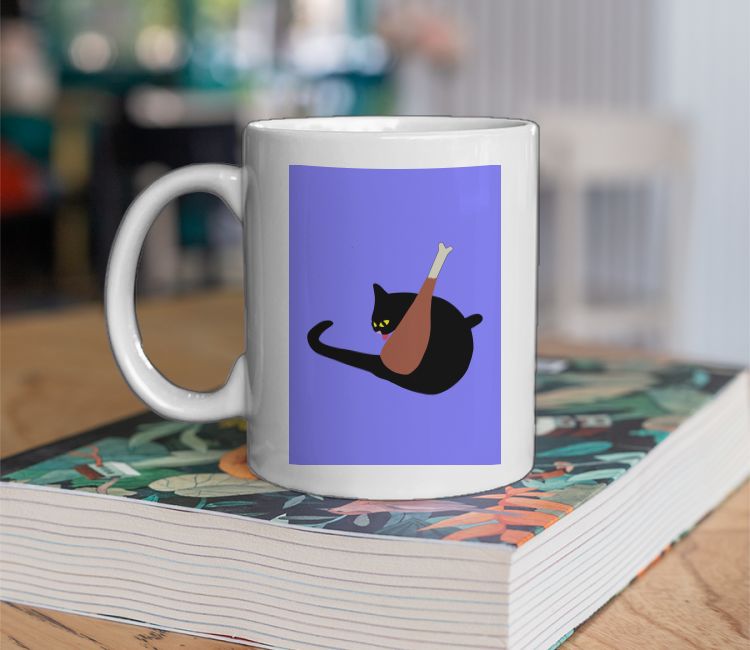 Chicken Leg Cat Coffee Mug