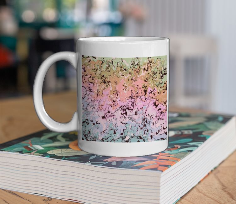 Abstract Liquid Rainbow Art Coffee Mug