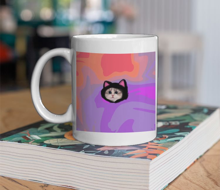 silly cat wearing silly hat 1a Coffee Mug