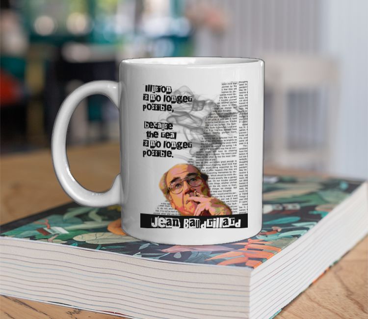 smoking baudrillard illusion quote  Coffee Mug