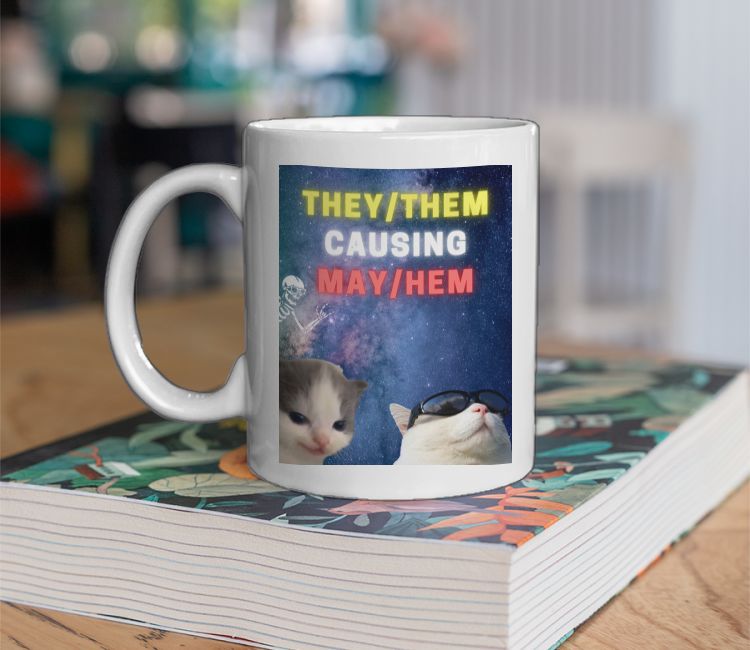 They/Them Causing Mayhem Coffee Mug