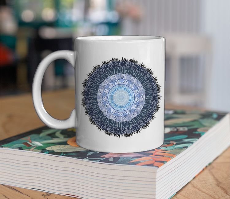 Sunflower with mandala Coffee Mug