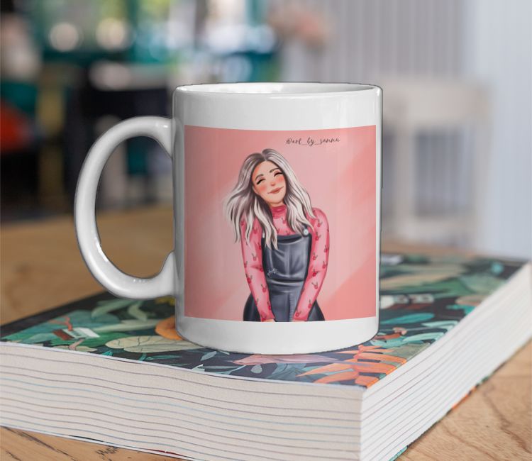 Cute girl illustration Coffee Mug