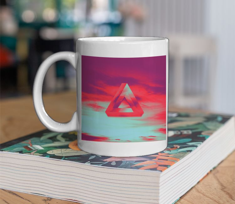 Abstract triangle with beautiful cloud colors Coffee Mug