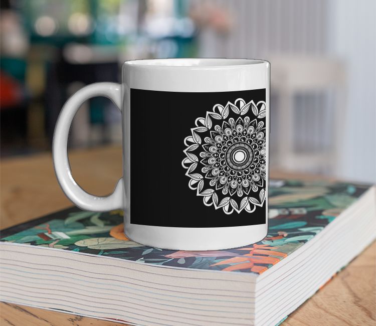 WHITE mandala Coffee Mug