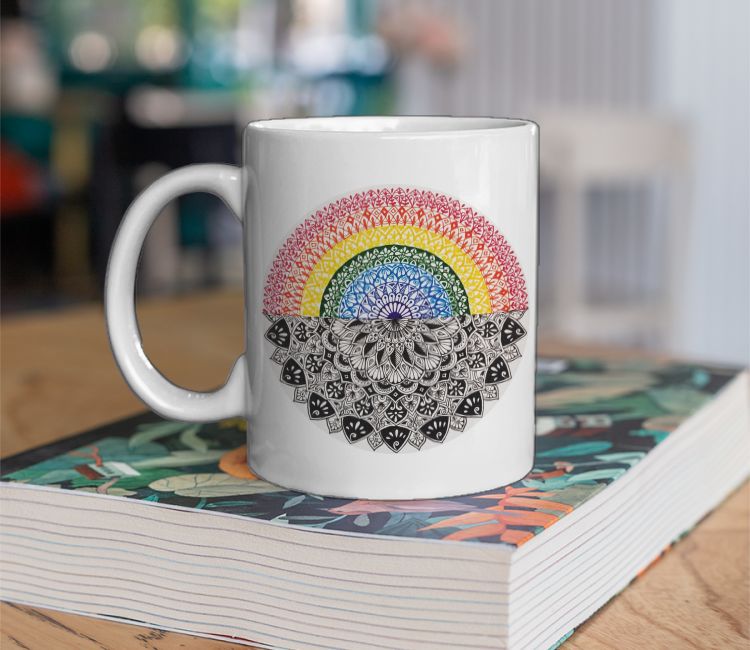 Rainbow Mandala1 Coffee Mug