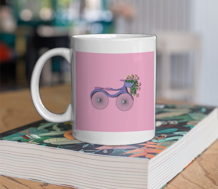 A bicycle with flowers Coffee Mug