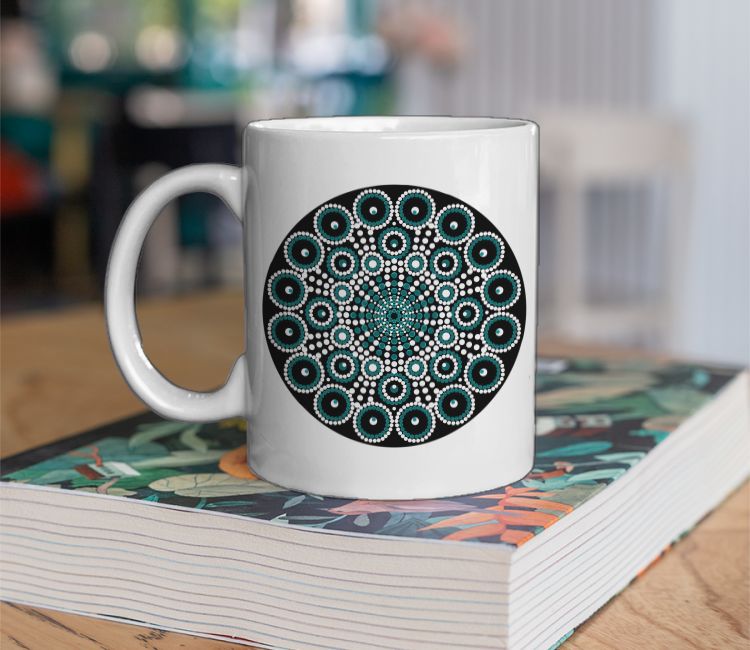 Digital Dot mandala Coffee Mug