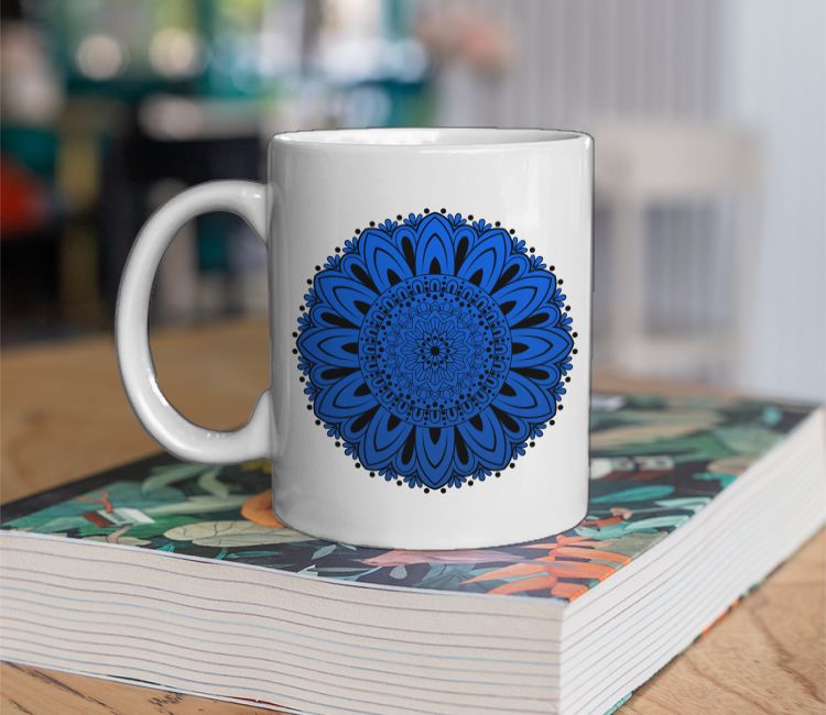 Deep Blue Mandala Coffee Mug