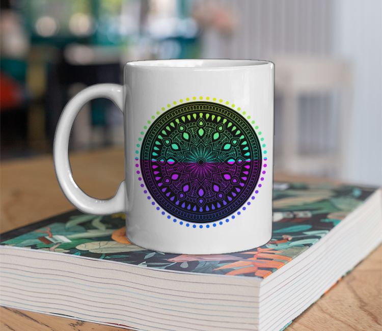 Neon Mandala Coffee Mug