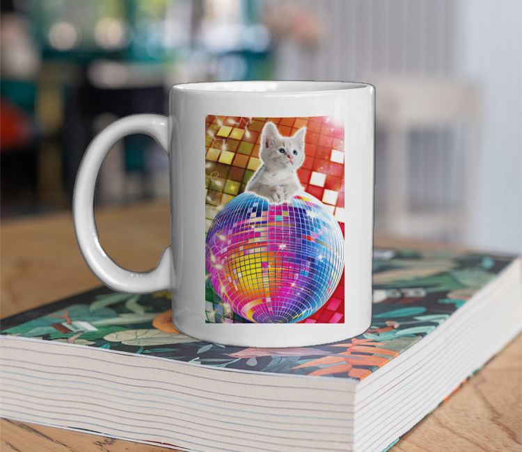 Party Kitty - Disco Night Cat Coffee Mug