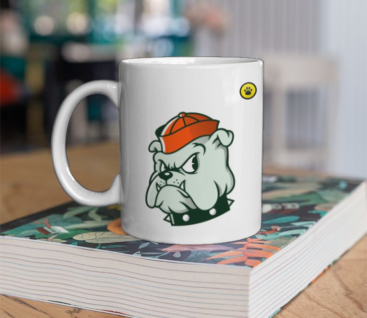 Bulldog in Red Cap Coffee Mug