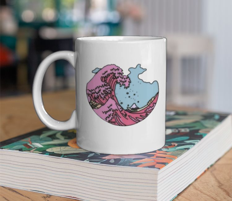 Aesthetic wave t-shirt  Coffee Mug