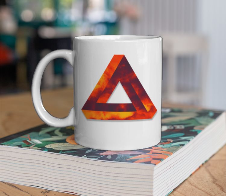 Abstract bright triangle with dark cloud Coffee Mug