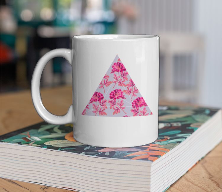 Vintage pink flower pattern  Coffee Mug