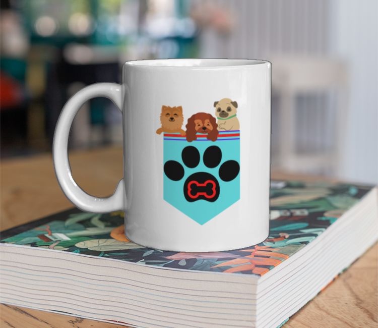 Dogs in pocket Coffee Mug