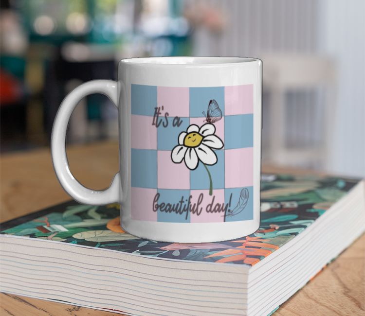 Beautiful day print women top Coffee Mug