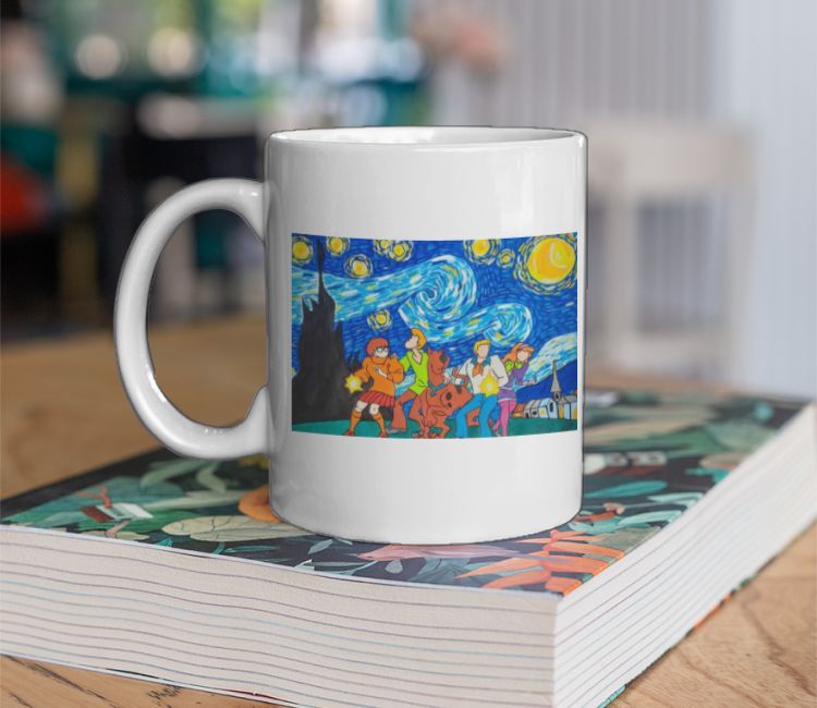 scooby doo in starry night by van gogh Coffee Mug