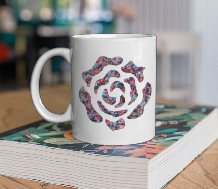 Abstract Rose Coffee Mug