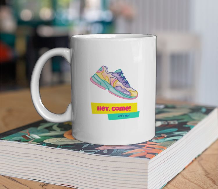 RETRO COLORFUL SNEAKER DESIGN Coffee Mug