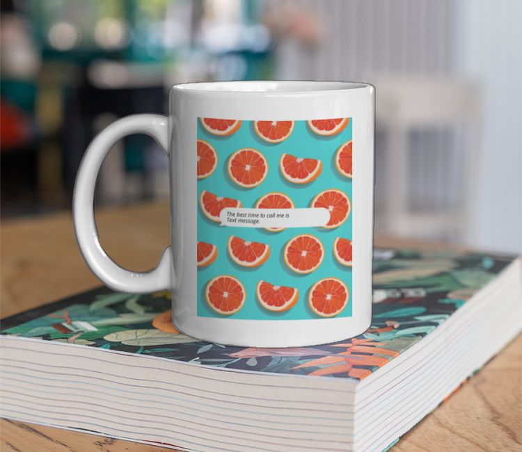 Orange Text Coffee Mug