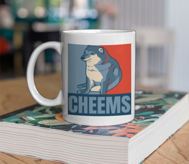 Little doggo Cheems Coffee Mug