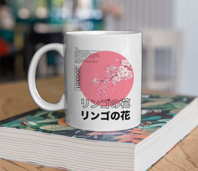 Cherry Blossom Japanese style Hope meaning collage Coffee Mug