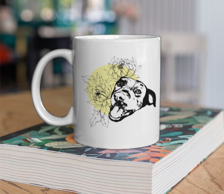 Aesthetic Doggo Yellow Coffee Mug