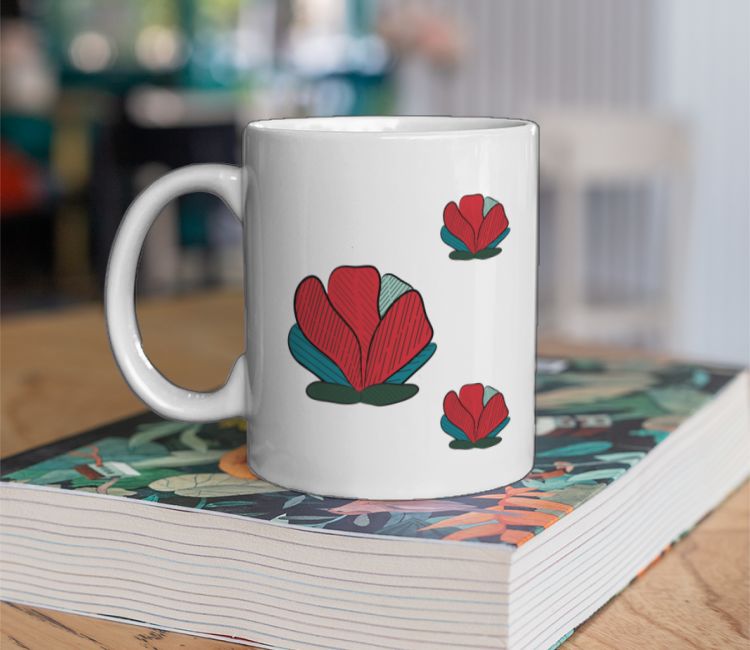 vintage flower flair Coffee Mug