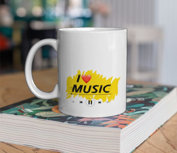 I Love Music Coffee Mug