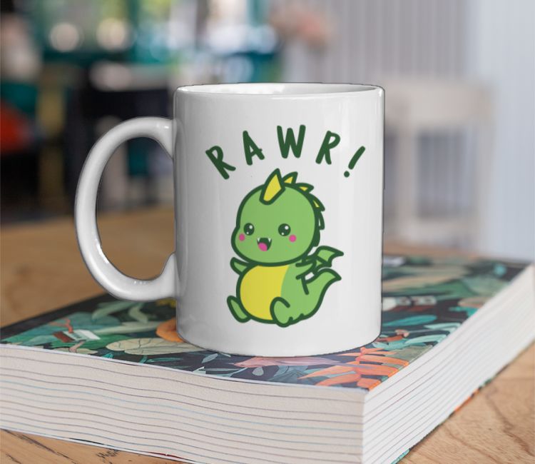 Rawr - Cute Dragon Coffee Mug