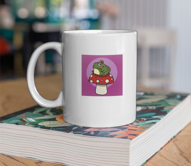 frog on mushroom Coffee Mug