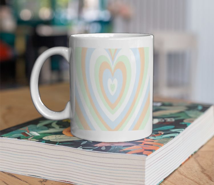 unlabeled pride flag heart Coffee Mug