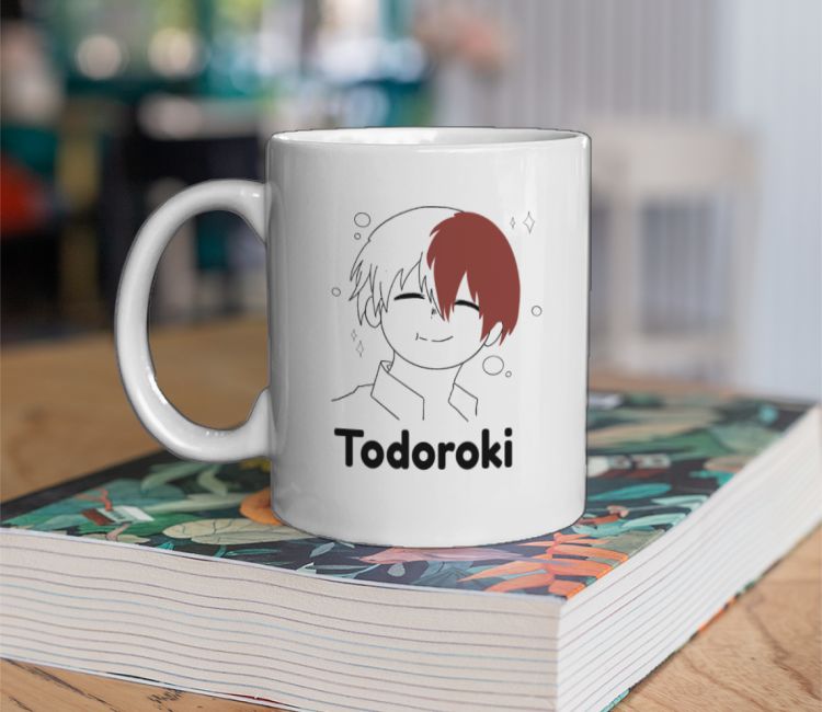 Anime MHA Todoroki Tote Bag Coffee Mug