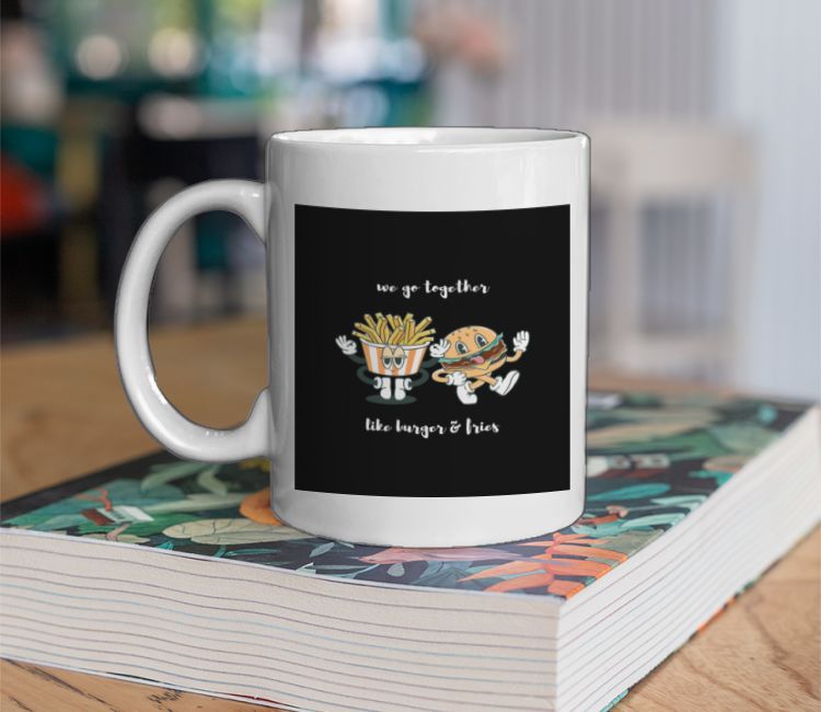 Burger and Fries Coffee Mug