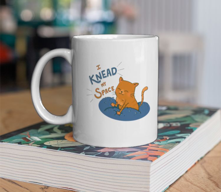 Cute cat needs its space funny Coffee Mug
