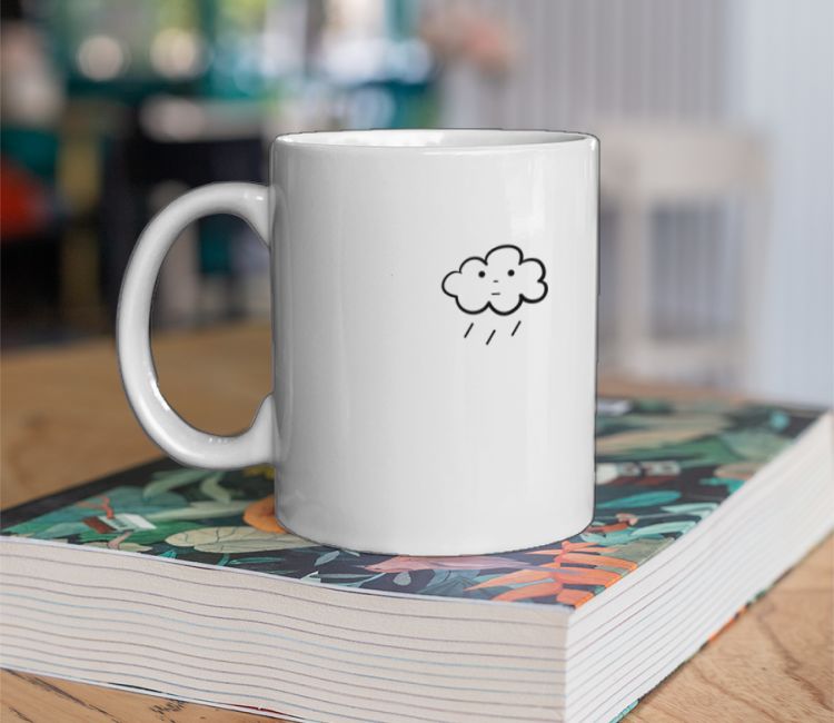 Rain cloud Black Coffee Mug