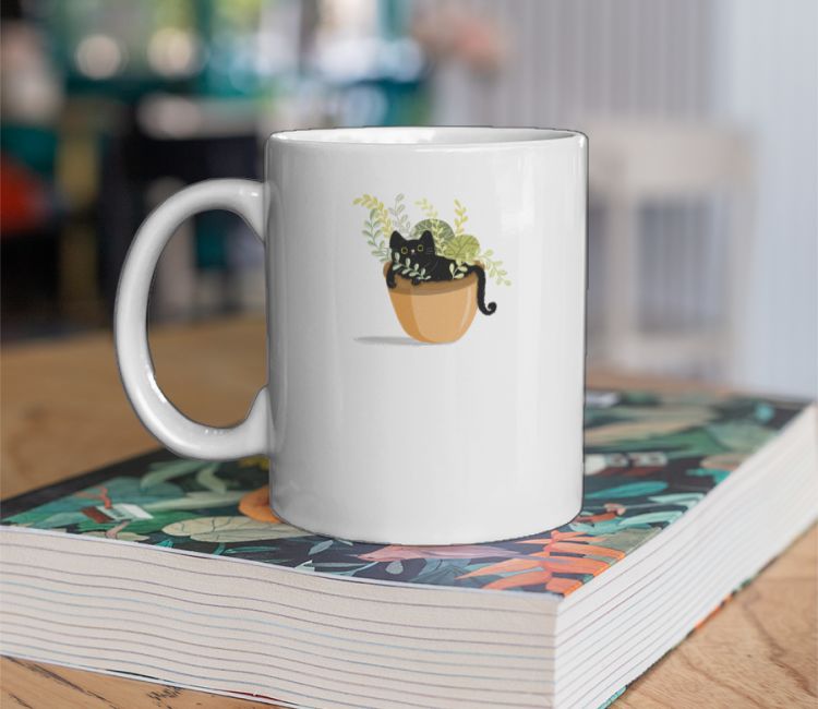 A Potted Cat Coffee Mug