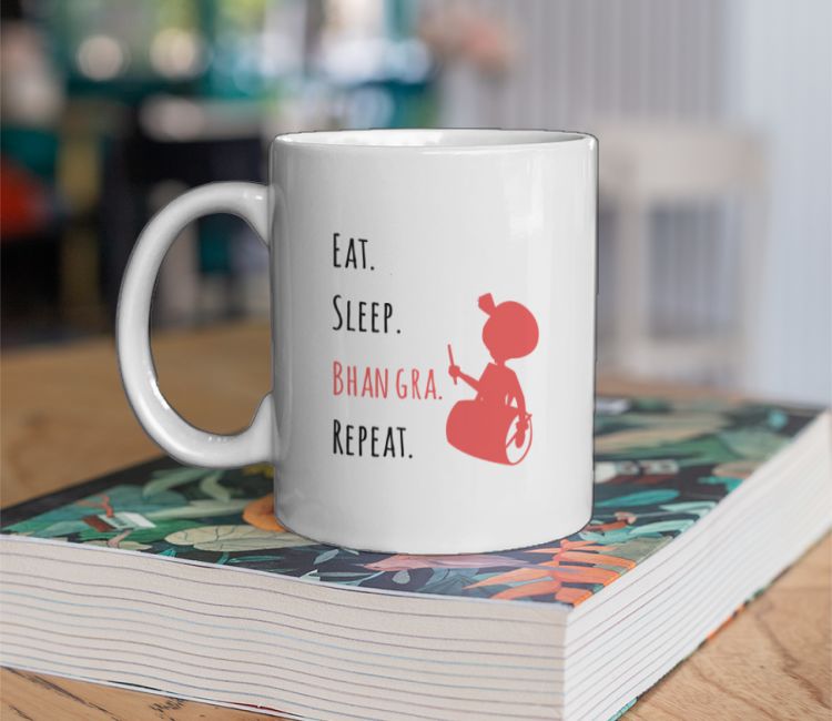 Eat Sleep Bhangra Repeat Coffee Mug